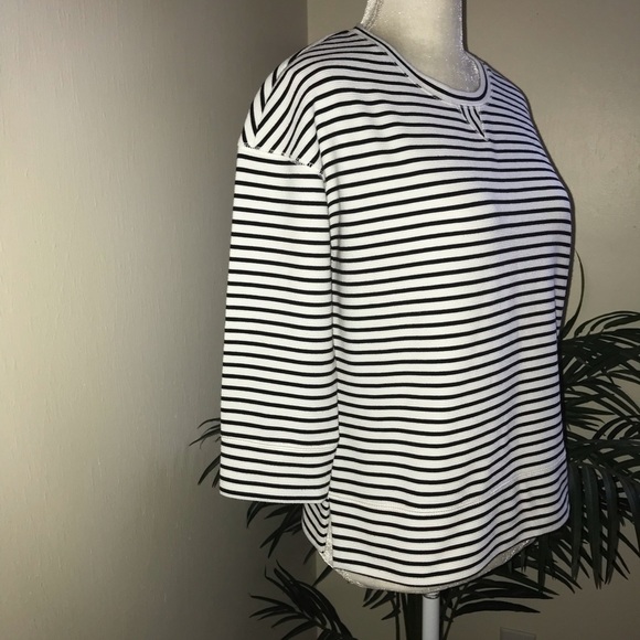 Lou & Grey Ottoman Stripe Popover Crew Neck Top XS - Picture 3 of 7